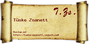 Tüske Zsanett névjegykártya