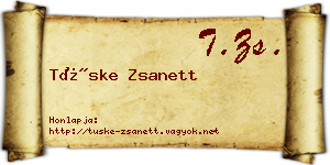 Tüske Zsanett névjegykártya