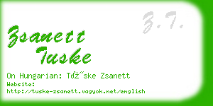 zsanett tuske business card